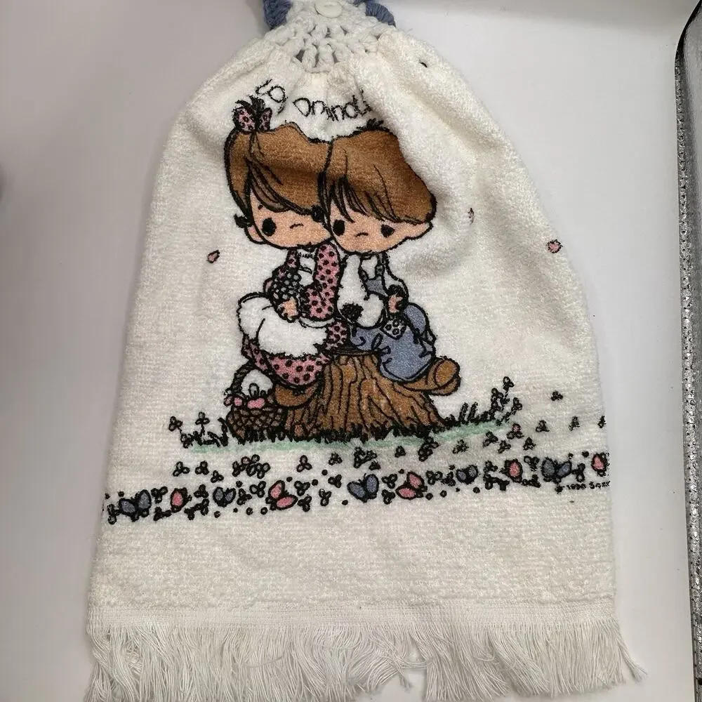 NOS! Vtg Precious Moments Kitchen Hand Towel Pot Holder Hot Pad Love One Another